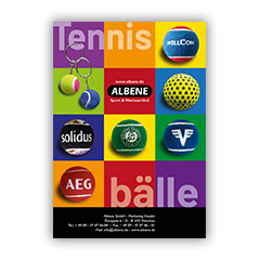 Mailing Tennisbälle Werbemittel Albene